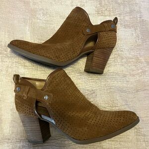 Elegant Franco Sarto Brown Ankle Booties